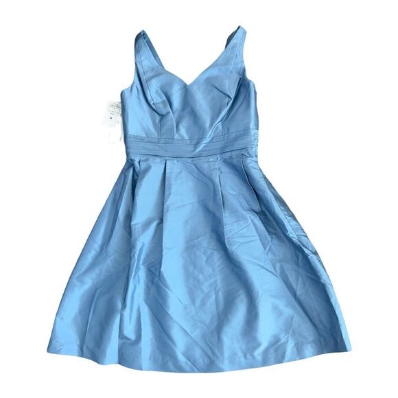 Alfred Angelo Blue Bridesmaid With Flower Pin Dress Size 10 NWT #1 - Picture 2 of 16